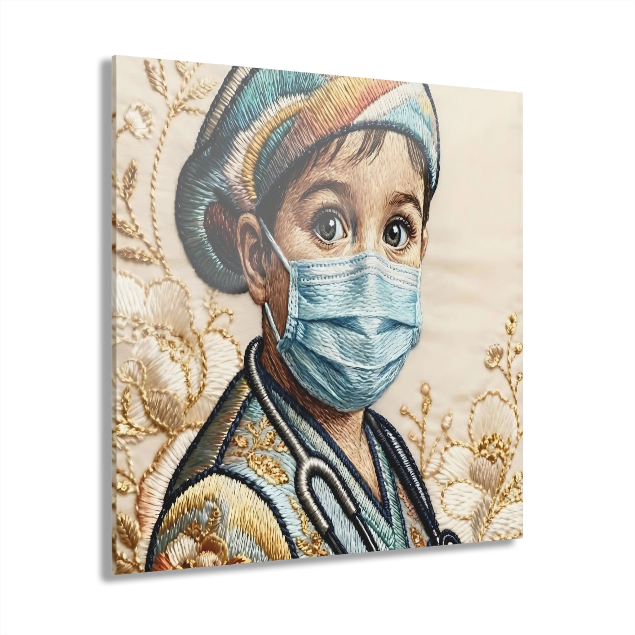 In my daddy's shoes Acrylic Print — Future Medical Hero Wall Art (French Cleat Hanging)