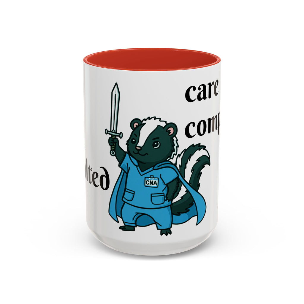 CNA Skunk Warrior Accent Coffee Mug — "Funk defeated,Care Completed"