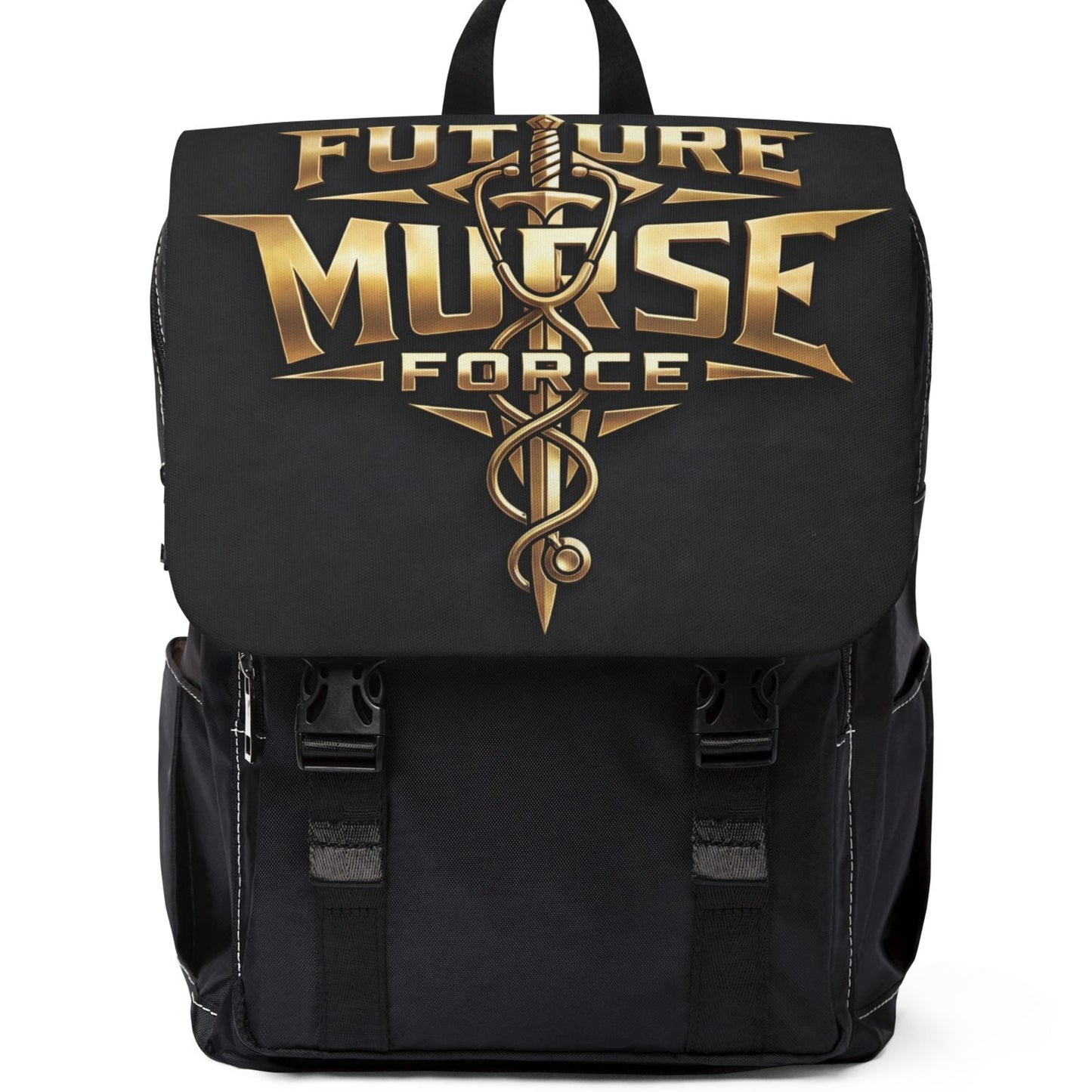 Male Nurse Appreciation Shoulder Backpack — "Future Murse Force" Design