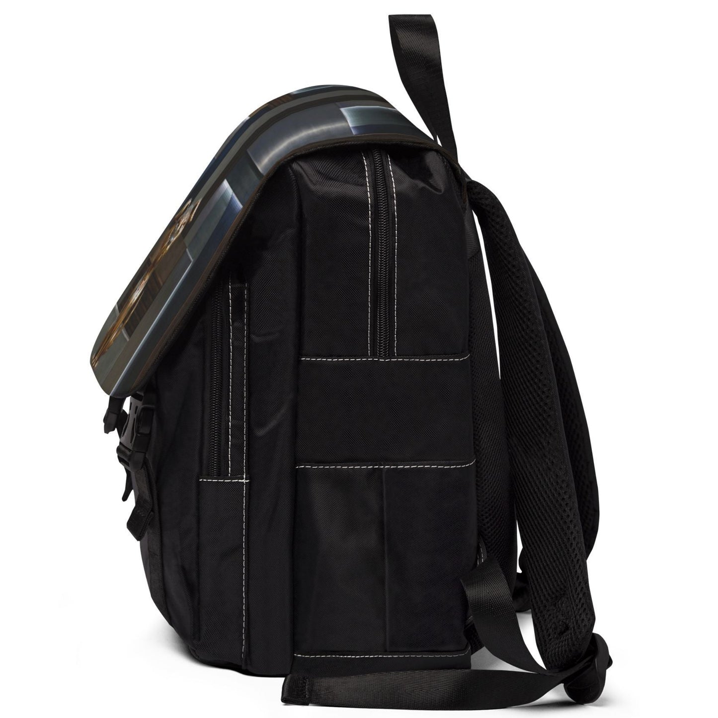 Upscale Metallic Medical Dog Shoulder Backpack