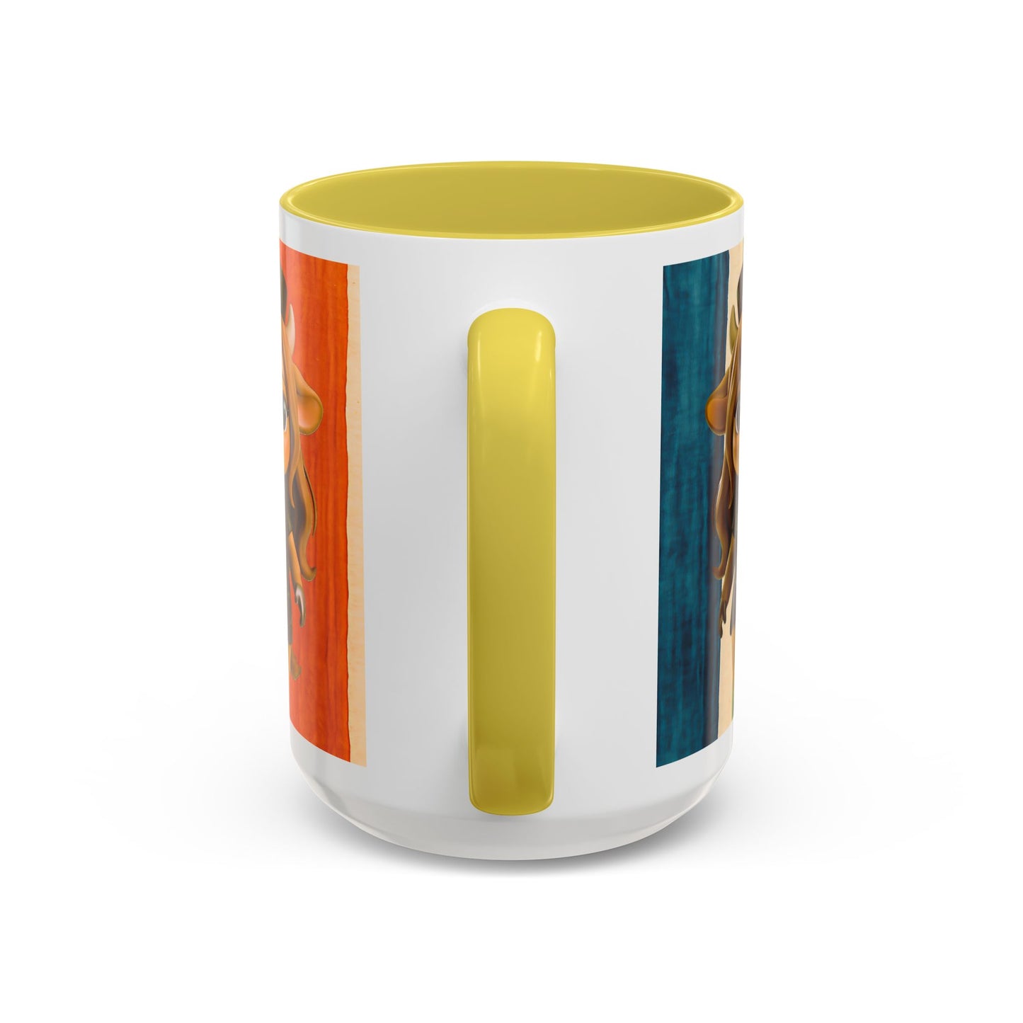 Cute Nurse Calf Coffee Mug – Colorful Striped 11oz/15oz Gift for Nurses & Vet Techs