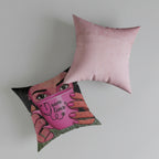 Nurse Square Pillow — Pink Back (Exclusive Design)