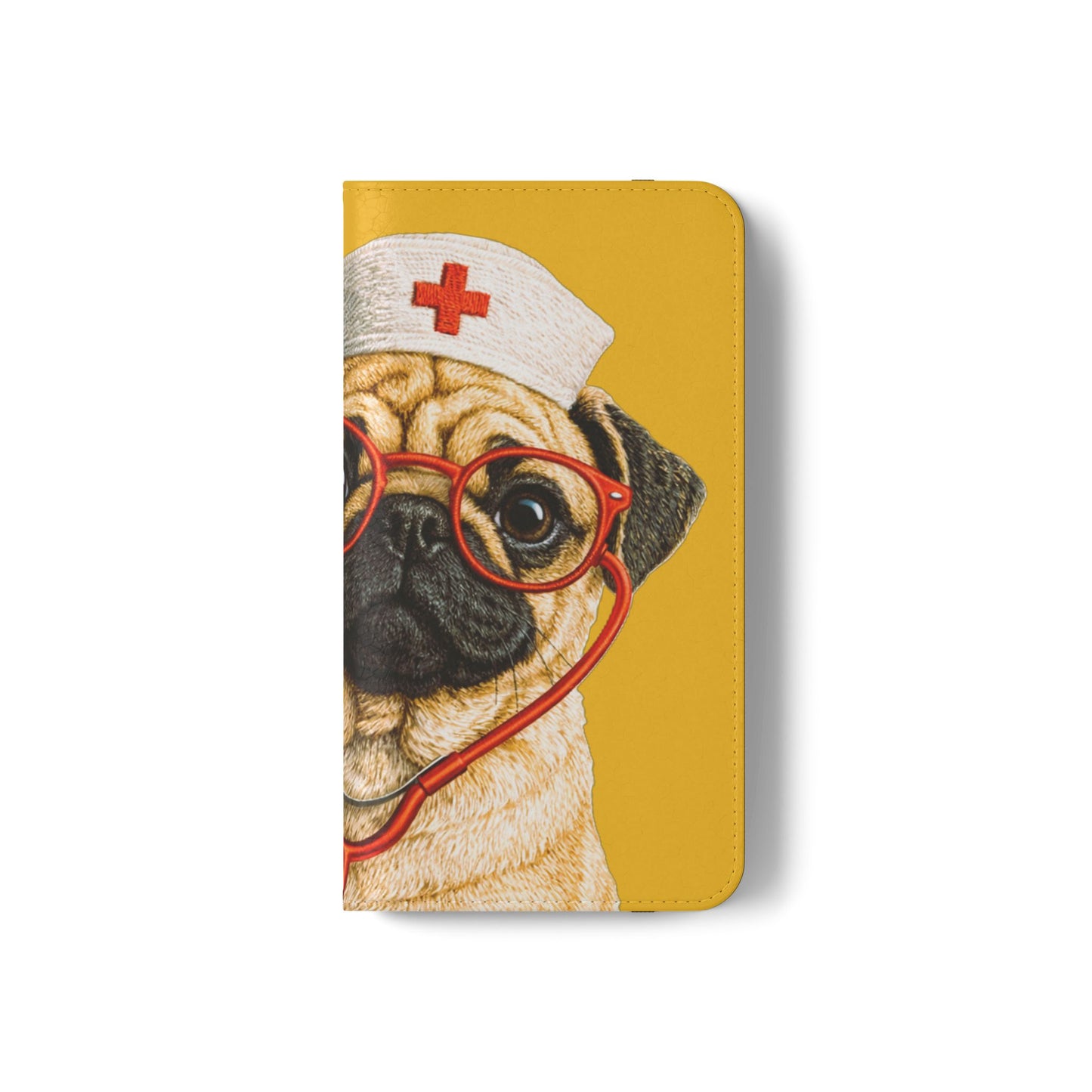 Pug Nurse Flip Phone Case – Cute Medical Phone Cover
