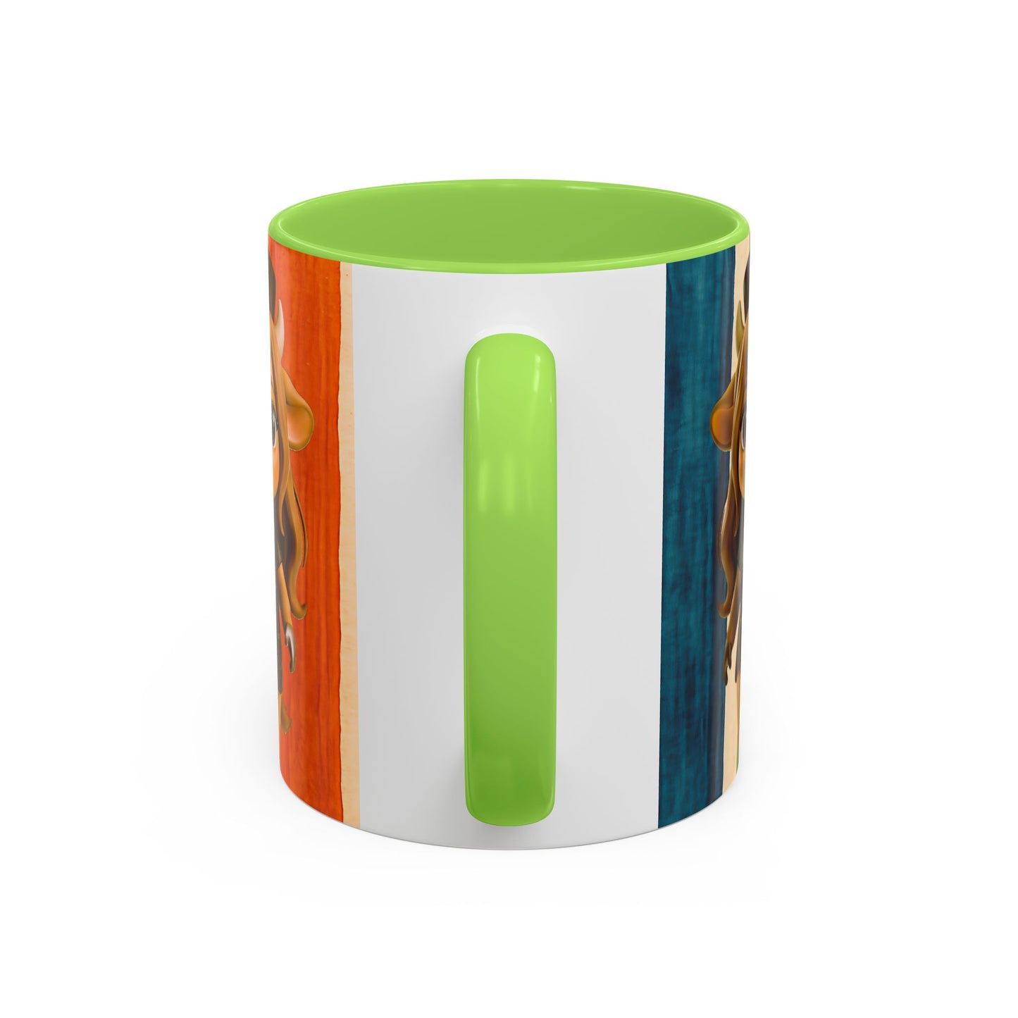 Cute Nurse Calf Coffee Mug – Colorful Striped 11oz/15oz Gift for Nurses & Vet Techs