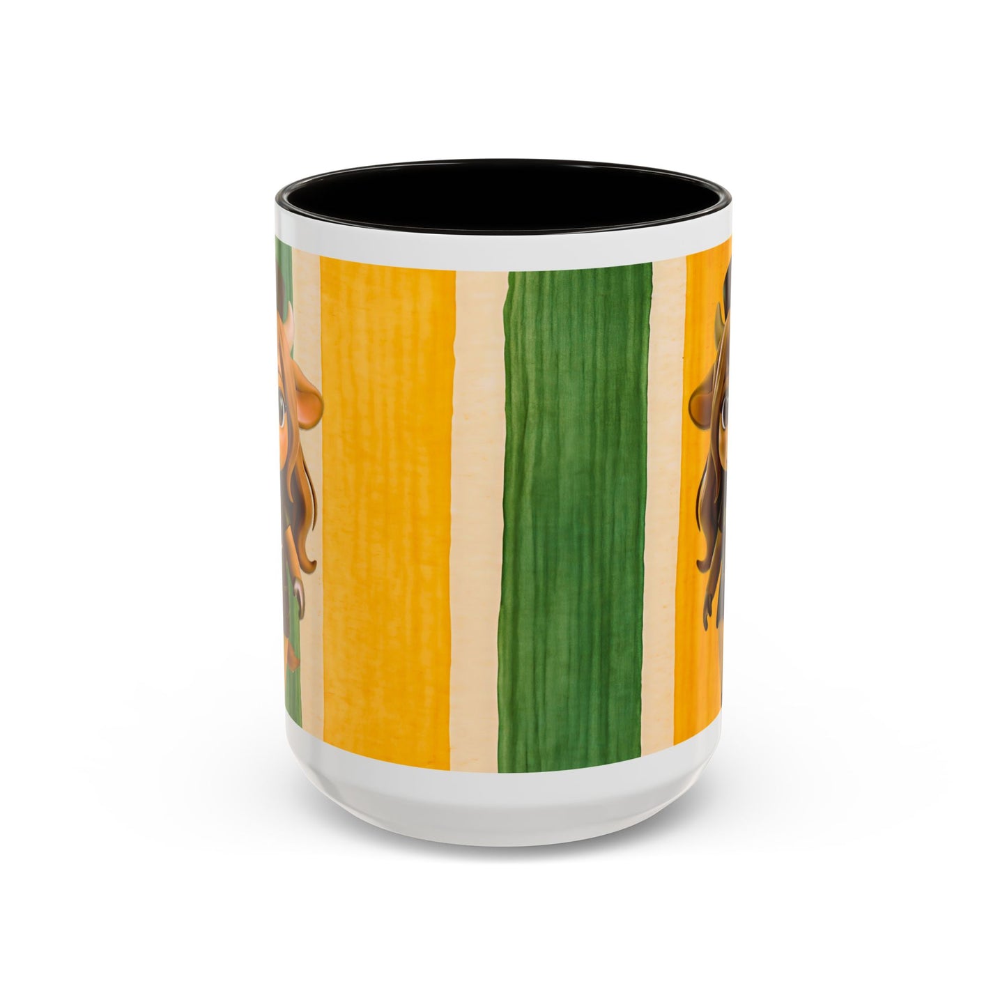 Cute Nurse Calf Coffee Mug – Colorful Striped 11oz/15oz Gift for Nurses & Vet Techs
