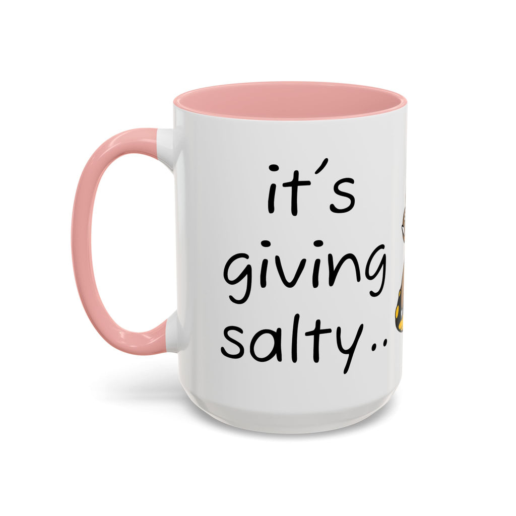 Nurse Sloth Coffee Mug — "it's giving Salty... Like Saline" Accent Mug