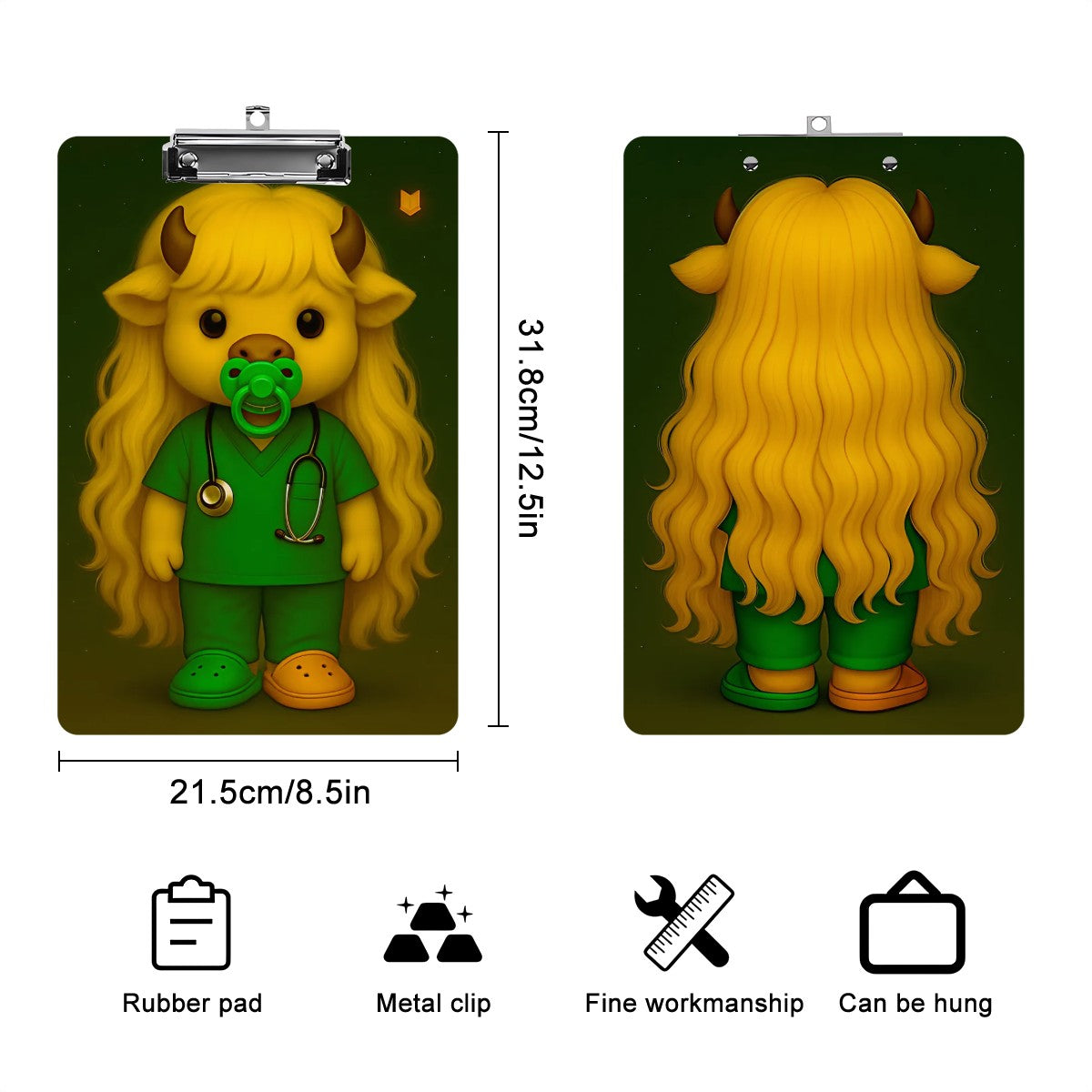 Baby Med Calf Acrylic Clipboard