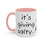 Nurse Sloth Coffee Mug — "it's giving Salty... Like Saline" Accent Mug