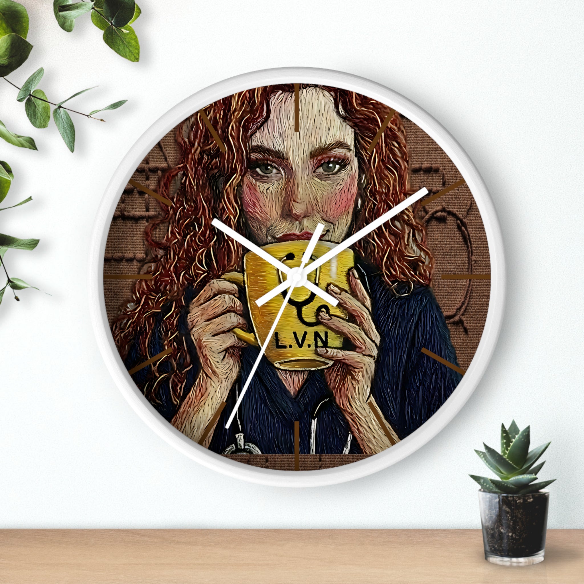 Wall Clock — Artisan Portrait Nurse  (L.V.N.) Decorative Home Clock