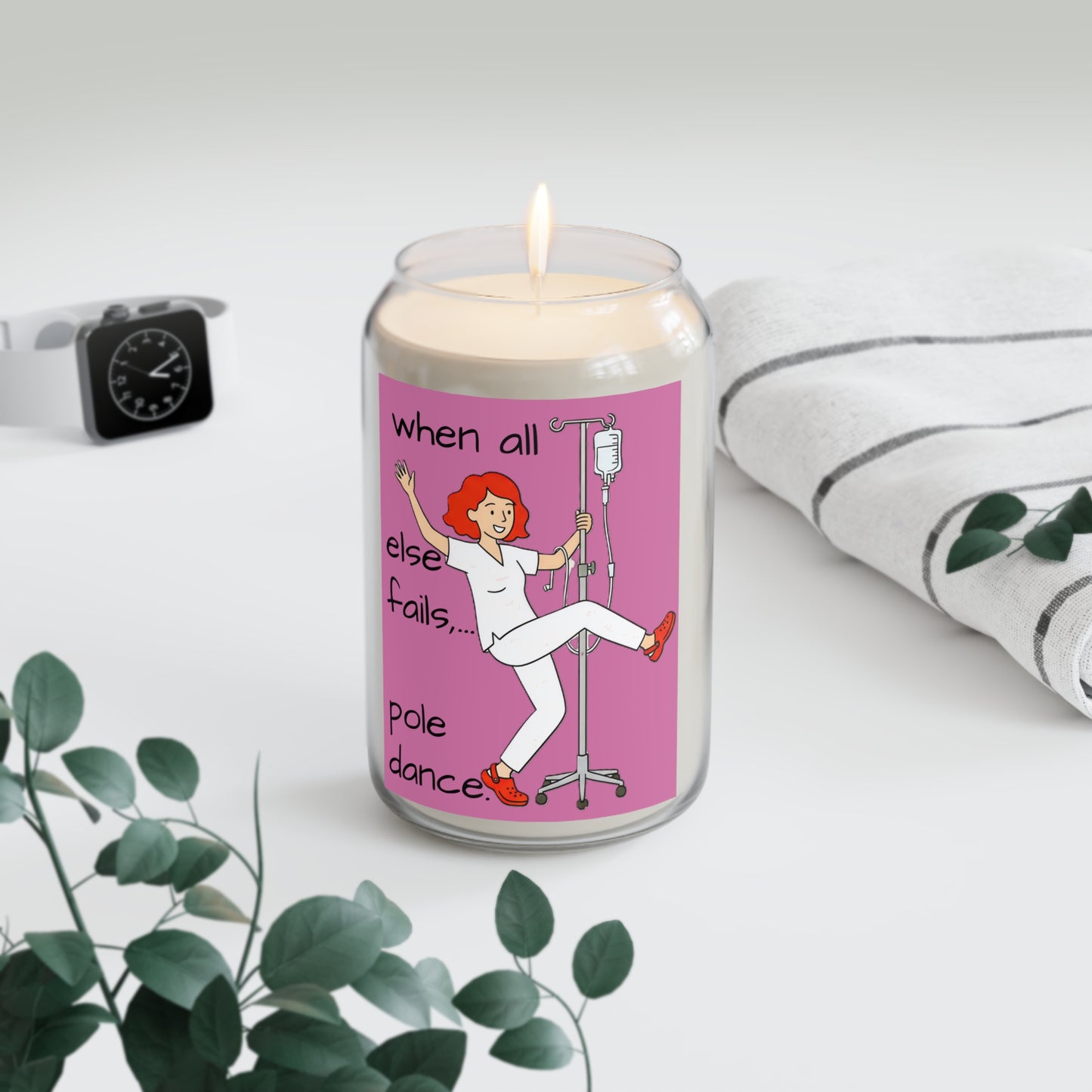 Nurse Pole Dancing Scented Soy Candle — 13.75 oz
