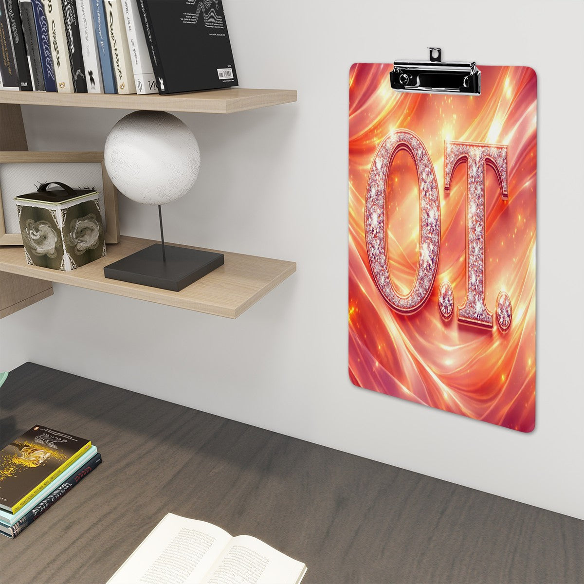 O.T. Clipboard – Golden Flow, Therapy Glow-Acrylic Clipboard