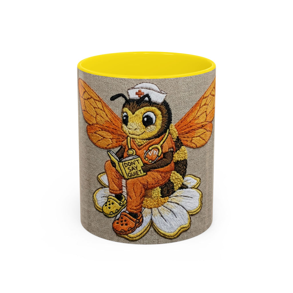 Bee Nurse Coffee Mug — Cute ‘Sleep Phy’ Floral Accent Mug (11/15oz)