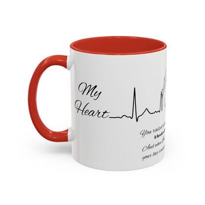 Mothers Day Mug Accent Coffee Mug (11, 15oz) The Heart Behind My Scrubs