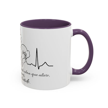 Nurse & Mom Tribute Coffee Mug – "Va conmigo, mamá, en mi corazón tu latido"