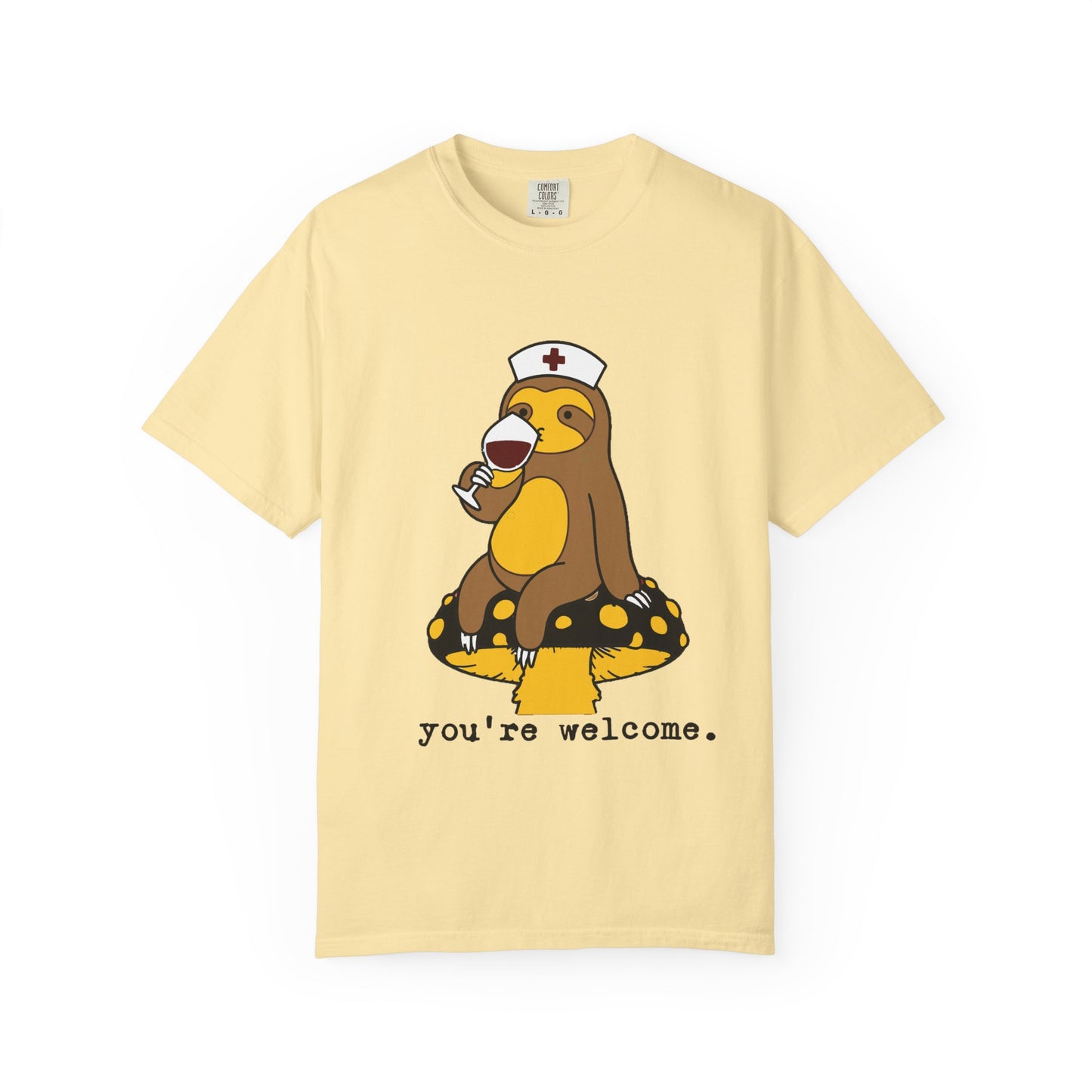 Sloth Nurse T-Shirt — Thanking you for Her Service  Cute, Funny Medical Gift