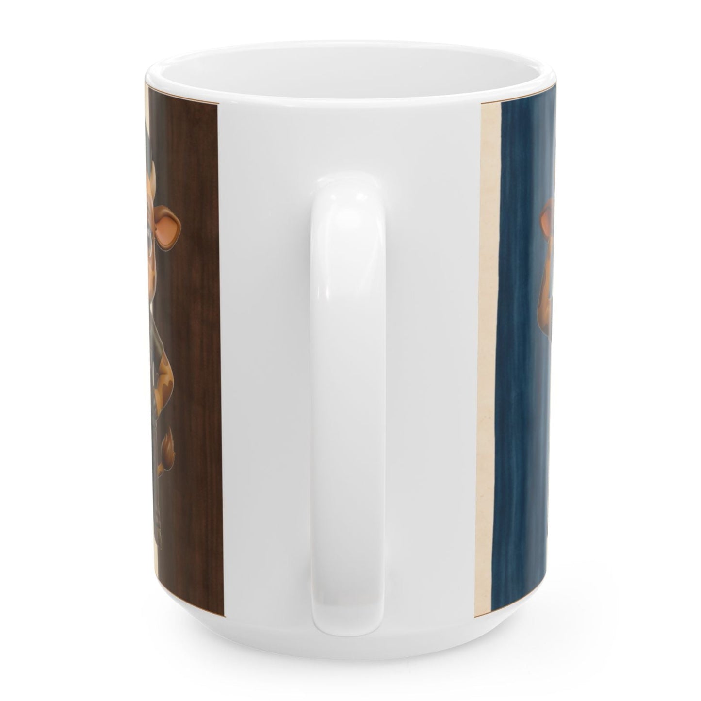 Striped Medical Calf Ceramic Mug — Cute Giraffe Coffee Cup (11oz & 15oz)