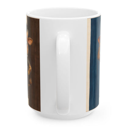 Striped Medical Calf Ceramic Mug — Cute Giraffe Coffee Cup (11oz & 15oz)