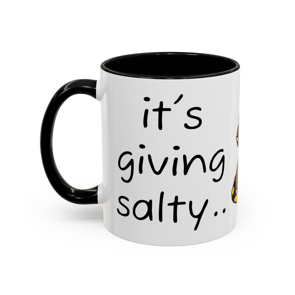 Nurse Sloth Coffee Mug — "it's giving Salty... Like Saline" Accent Mug