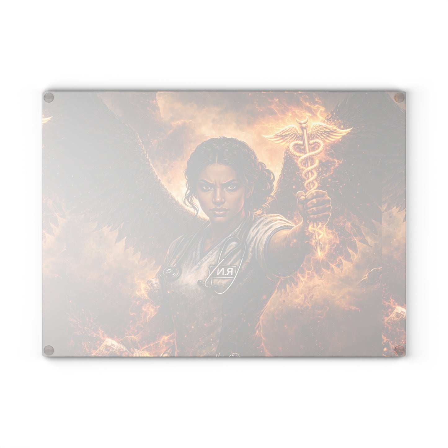 RN Ascension: Feathers — Fiery RN Guardian Cutting board