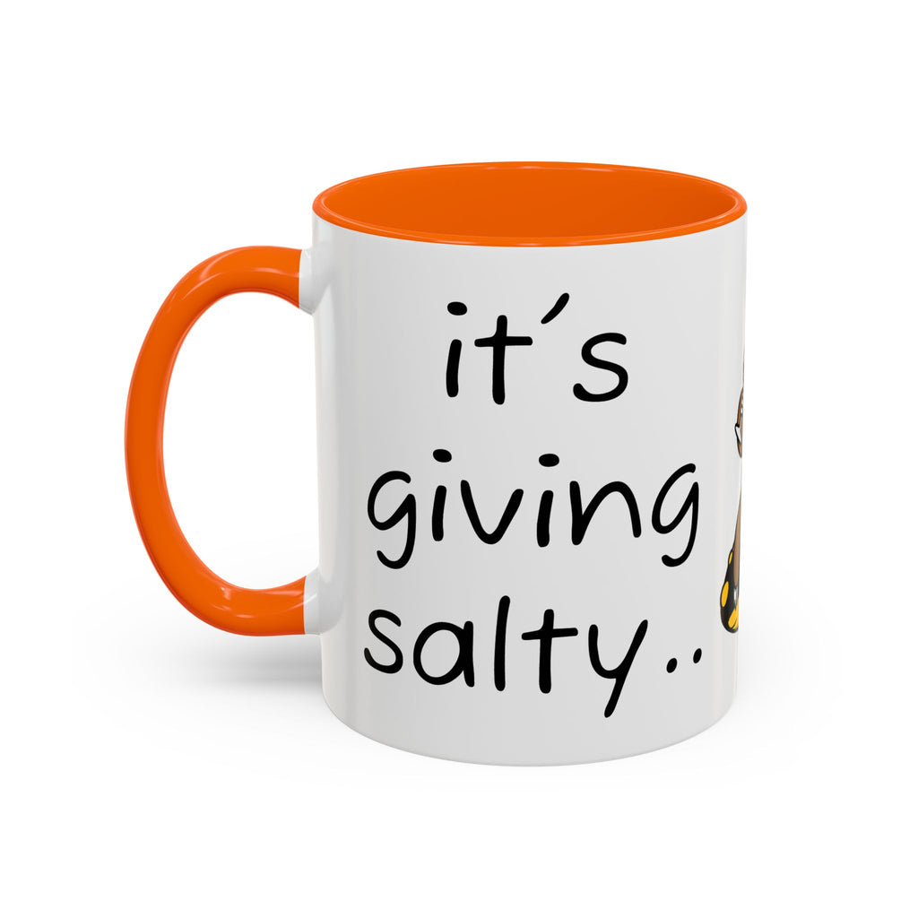 Nurse Sloth Coffee Mug — "it's giving Salty... Like Saline" Accent Mug