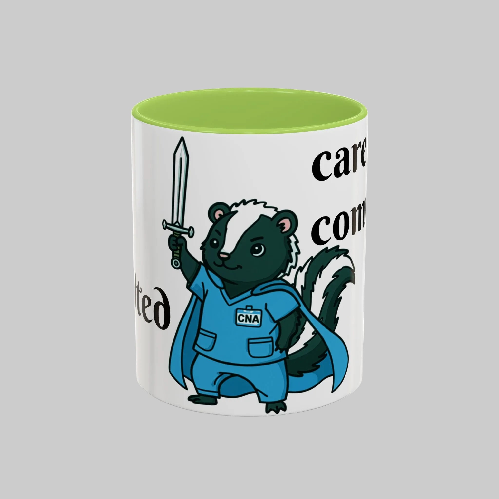 CNA Skunk Warrior Accent Coffee Mug — "Funk defeated,Care Completed"