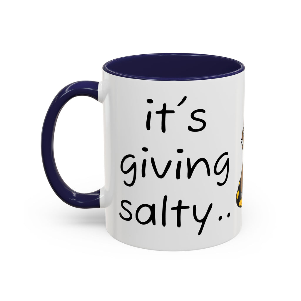 Nurse Sloth Coffee Mug — "it's giving Salty... Like Saline" Accent Mug