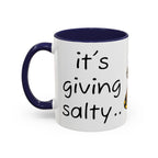 Nurse Sloth Coffee Mug — "it's giving Salty... Like Saline" Accent Mug