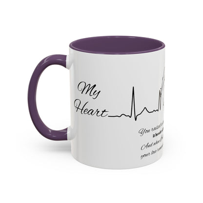 Mothers Day Mug Accent Coffee Mug (11, 15oz) The Heart Behind My Scrubs