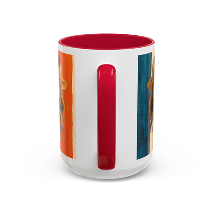 Cute Nurse Calf Coffee Mug – Colorful Striped 11oz/15oz Gift for Nurses & Vet Techs
