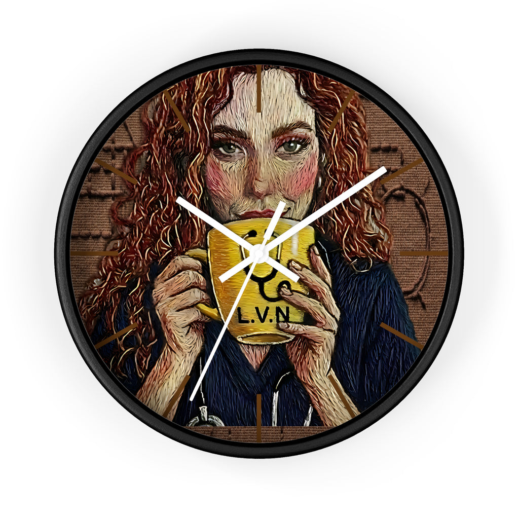 Wall Clock — Artisan Portrait Nurse  (L.V.N.) Decorative Home Clock