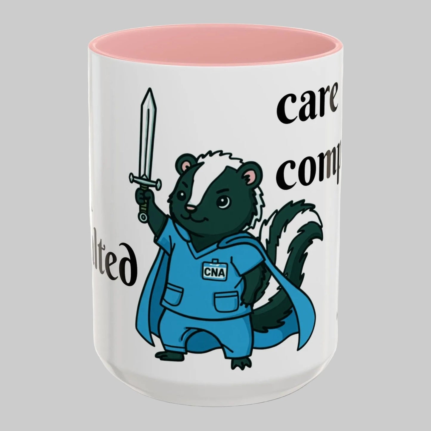 CNA Skunk Warrior Accent Coffee Mug — "Funk defeated,Care Completed"