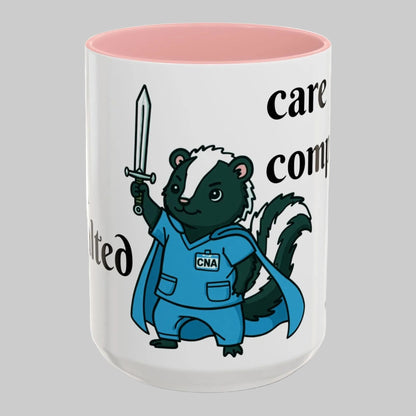 CNA Skunk Warrior Accent Coffee Mug — "Funk defeated,Care Completed"