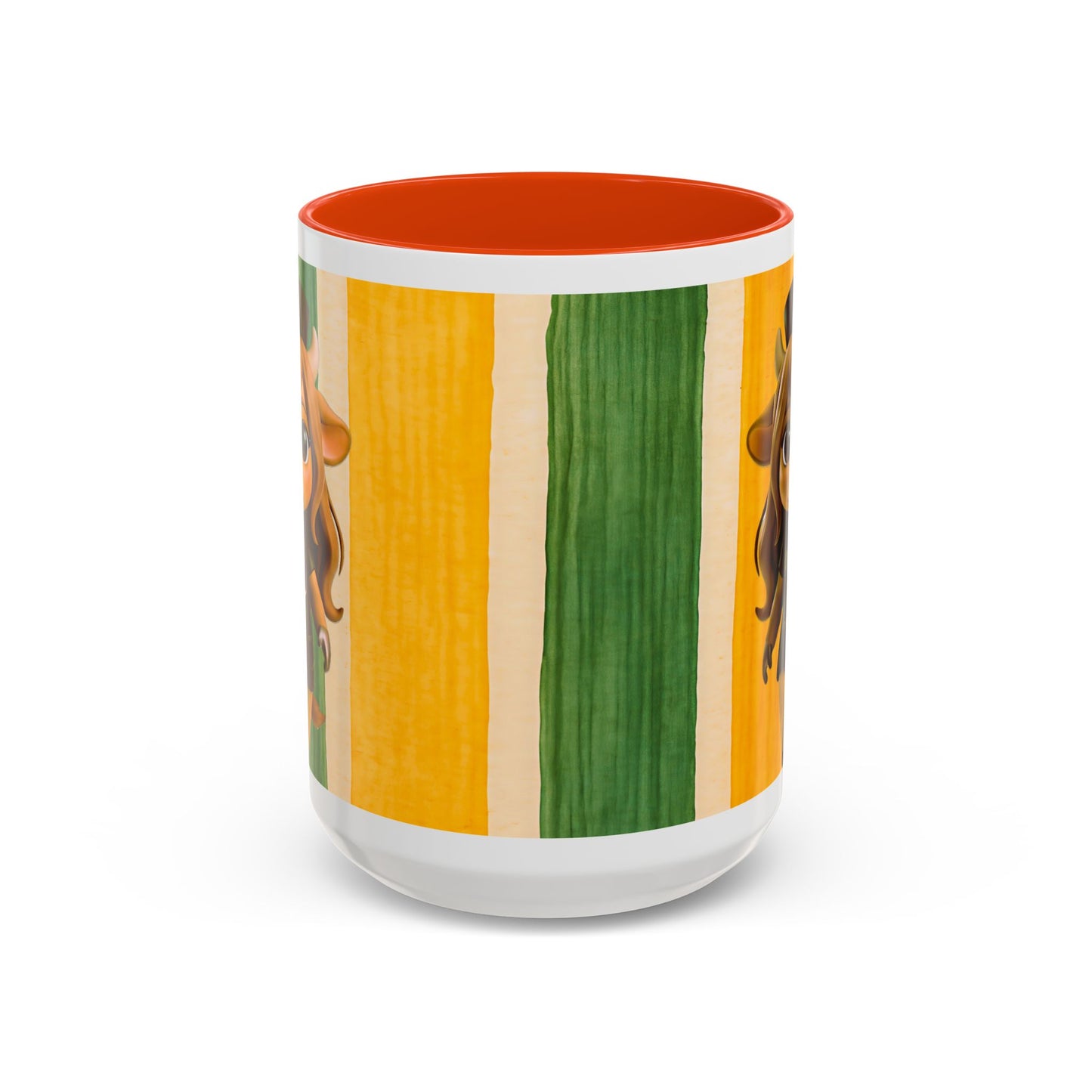 Cute Nurse Calf Coffee Mug – Colorful Striped 11oz/15oz Gift for Nurses & Vet Techs