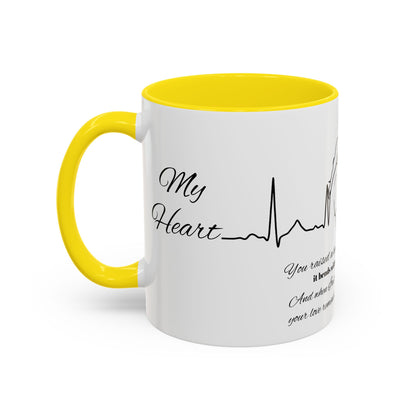 Mothers Day Mug Accent Coffee Mug (11, 15oz) The Heart Behind My Scrubs