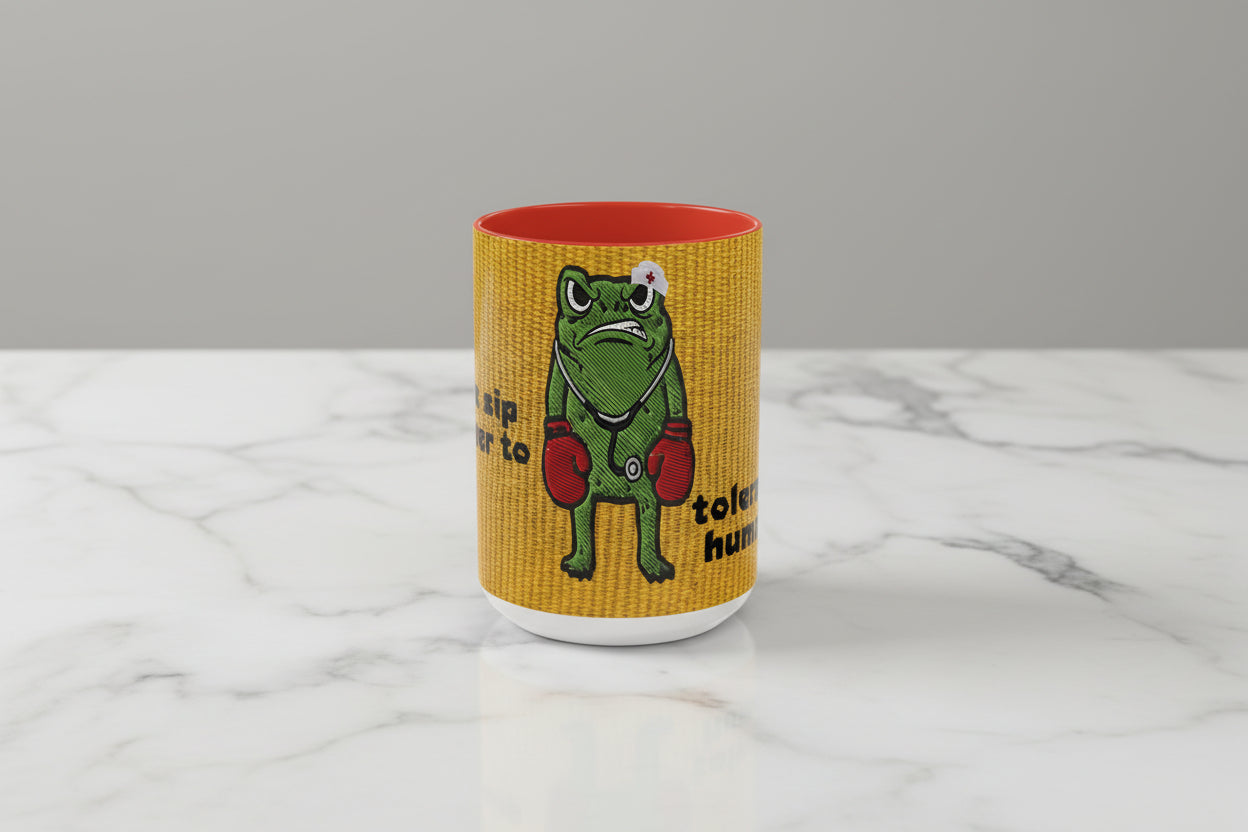 Boxing  Nurse Frog Coffee Mug (11, 15oz)
