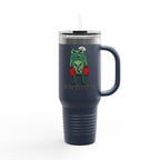 40oz Insulated Travel Mug — Boxing Nurse Frog "Healing with a Left Hook"