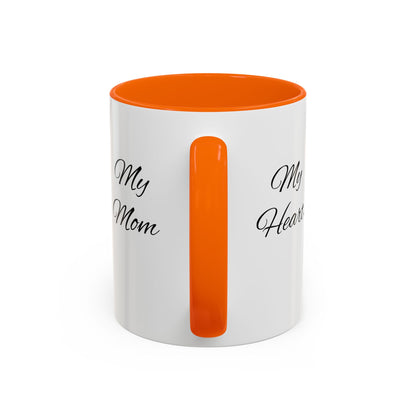 Mothers Day Mug Accent Coffee Mug (11, 15oz) The Heart Behind My Scrubs
