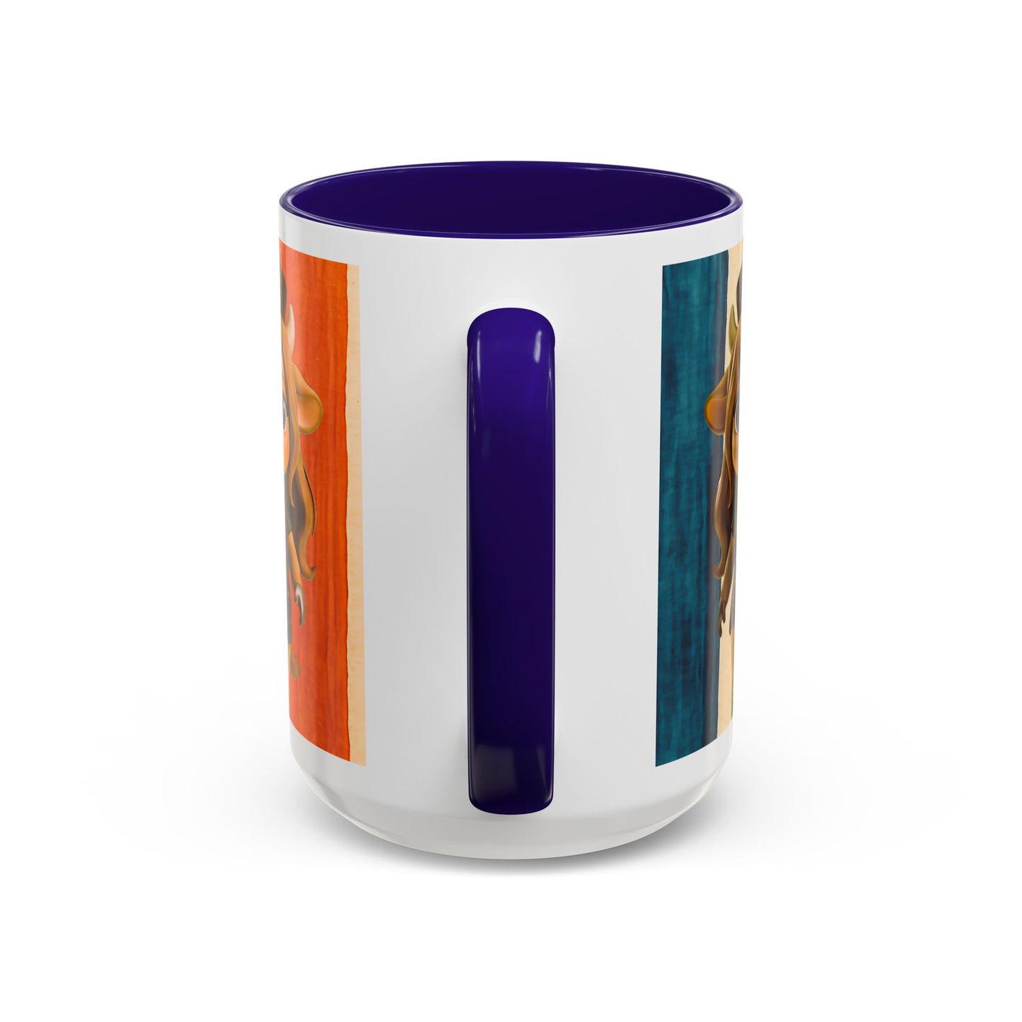Cute Nurse Calf Coffee Mug – Colorful Striped 11oz/15oz Gift for Nurses & Vet Techs