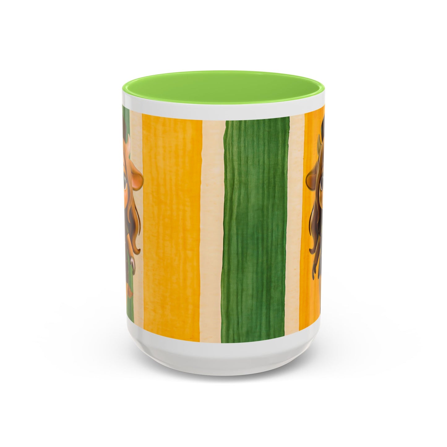 Cute Nurse Calf Coffee Mug – Colorful Striped 11oz/15oz Gift for Nurses & Vet Techs