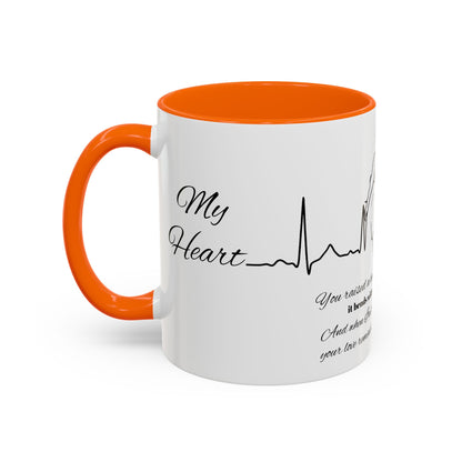 Mothers Day Mug Accent Coffee Mug (11, 15oz) The Heart Behind My Scrubs