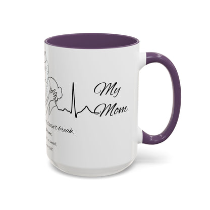Mothers Day Mug Accent Coffee Mug (11, 15oz) The Heart Behind My Scrubs