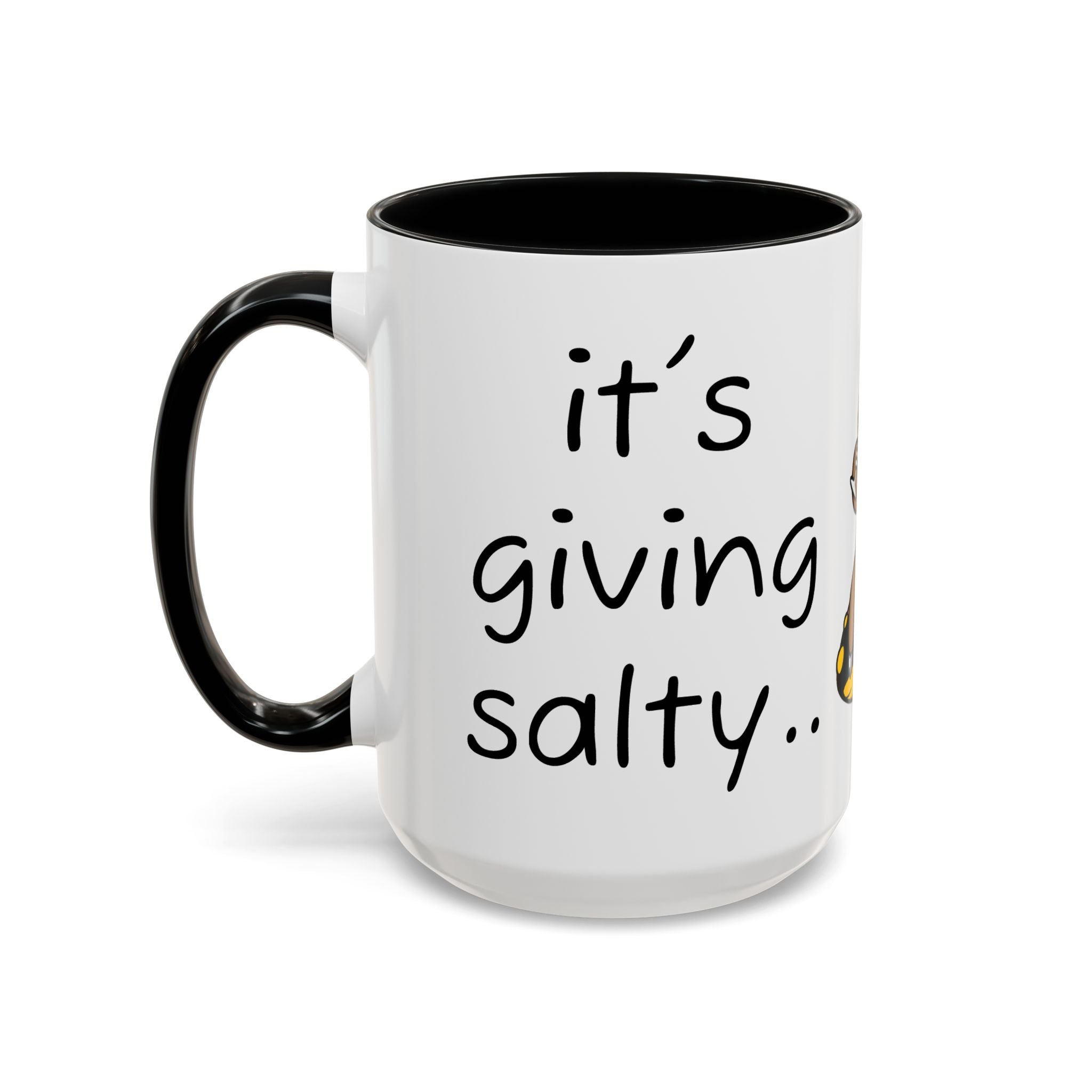Nurse Sloth Coffee Mug — "it's giving Salty... Like Saline" Accent Mug