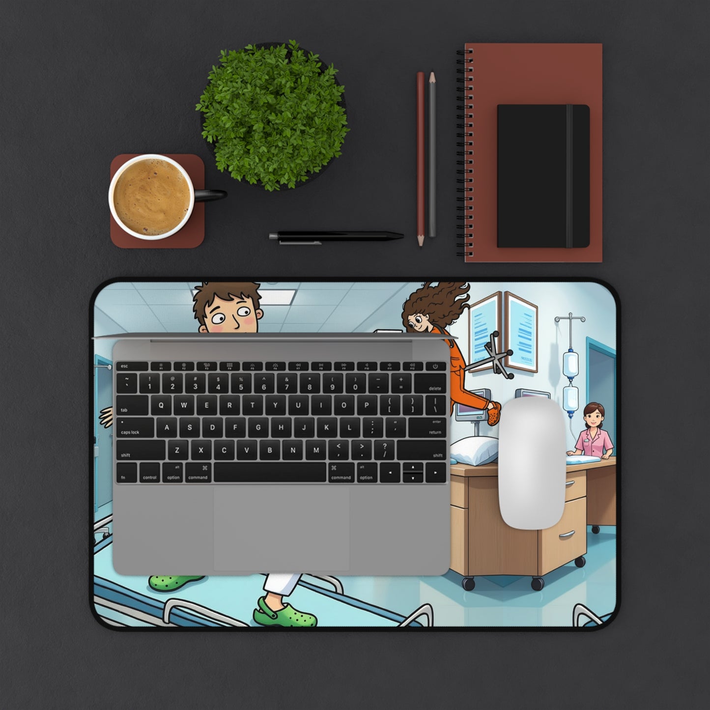 Nurse Desk Mat — Exclusive Hospital Cartoon Medical Office Mouse Pad