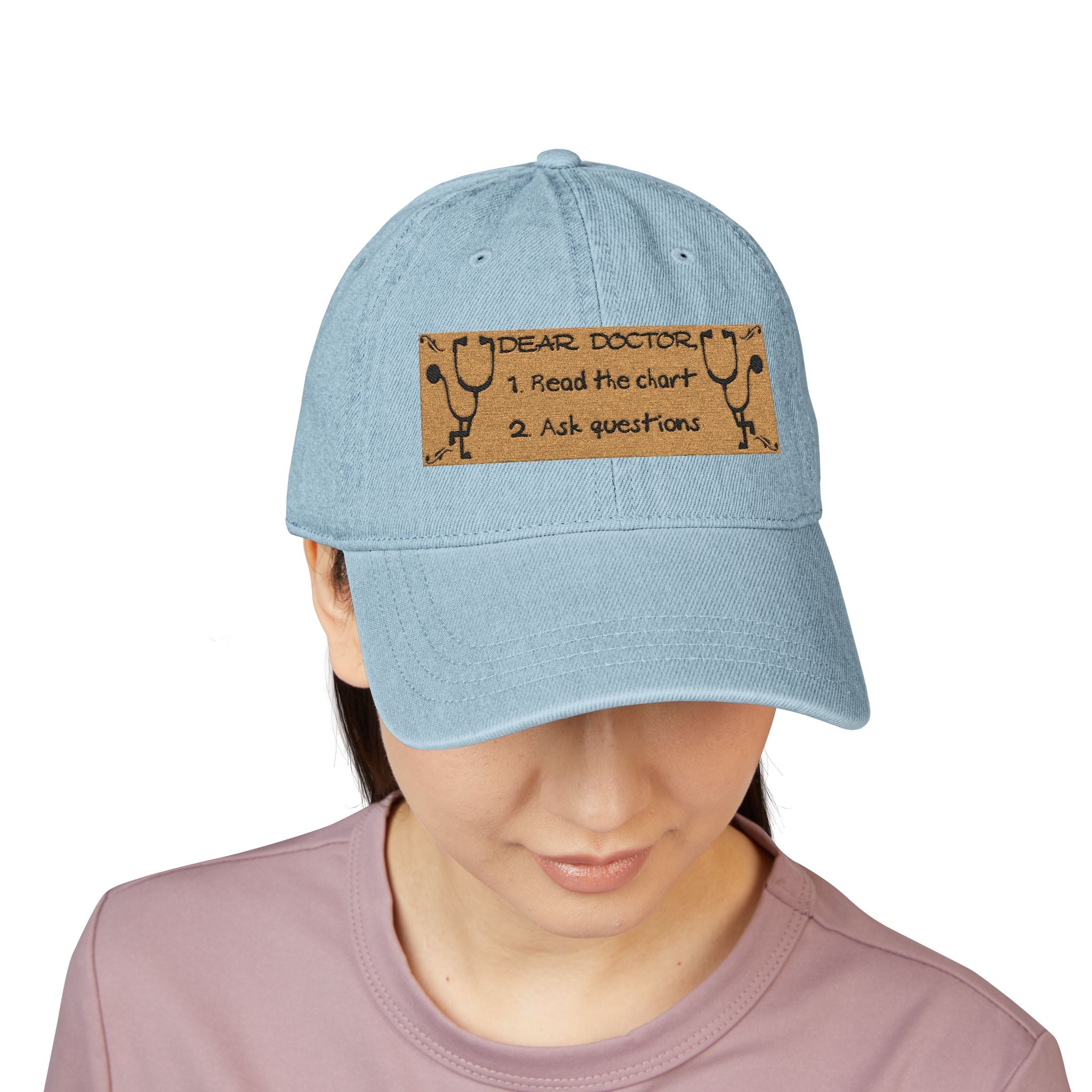 Embroidered Denim Hat — "Doctors Ask Nurses First" Funny Nurse Gift