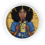 RN Coffee Nurse Wall Clock — Black Nurse Gift for Registered Nurses