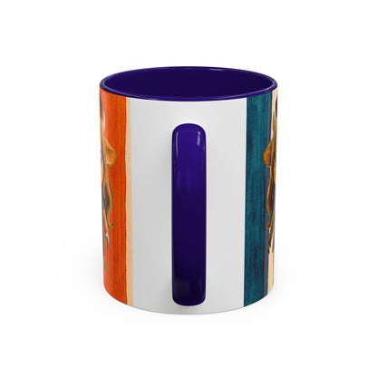 Cute Nurse Calf Coffee Mug – Colorful Striped 11oz/15oz Gift for Nurses & Vet Techs