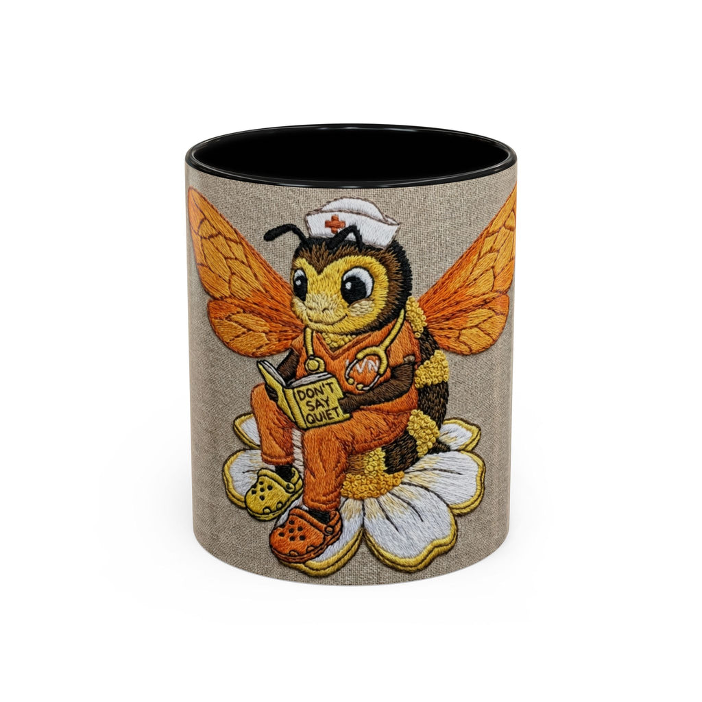 Bee Nurse Coffee Mug — Cute ‘Sleep Phy’ Floral Accent Mug (11/15oz)