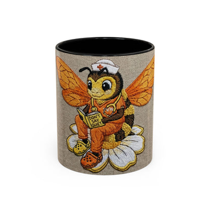 Bee Nurse Coffee Mug — Cute ‘Sleep Phy’ Floral Accent Mug (11/15oz)