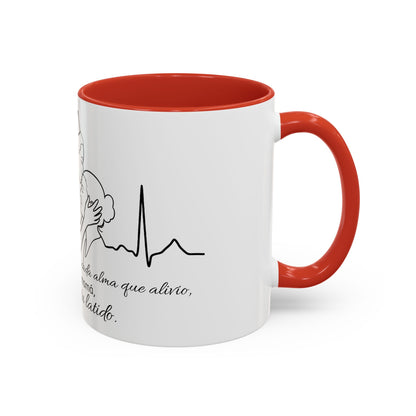 Nurse & Mom Tribute Coffee Mug – "Va conmigo, mamá, en mi corazón tu latido"
