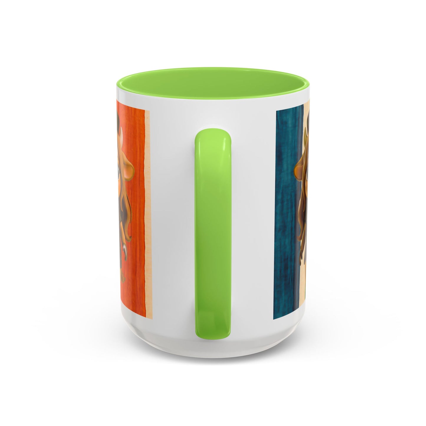 Cute Nurse Calf Coffee Mug – Colorful Striped 11oz/15oz Gift for Nurses & Vet Techs